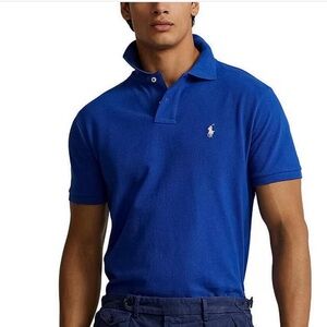 Ralph Lauren Men’s custom slim fit polo NWT medium 💙 BLUE 💙